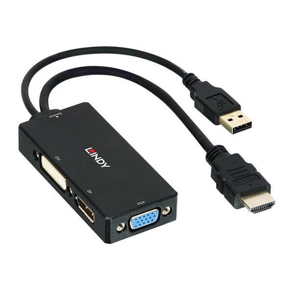 Lindy CONVERTER HDMI A DP DVI VGA